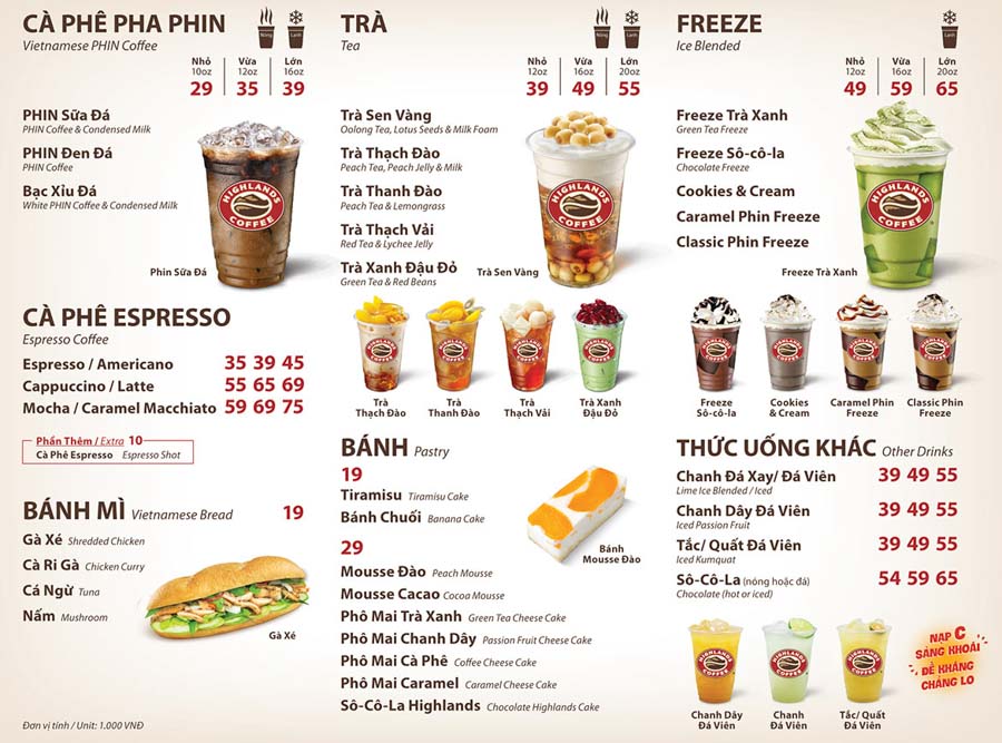 Cách mở quán cafe không thể thiếu xây dựng menu đồ uống