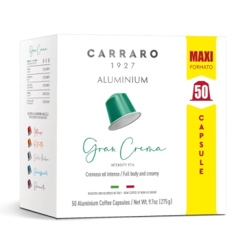 Cà phê viên nén nhôm Carraro Gran Crema (50 viên)