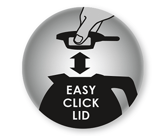 Jug lid with convenient Easy Click feature