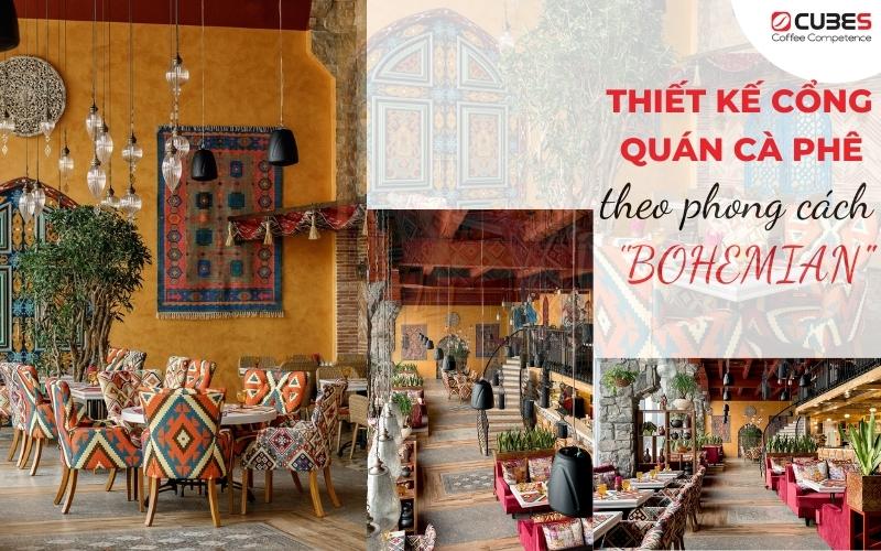 Thiết kế cổng quán cà phê theo phong cách Bohemian